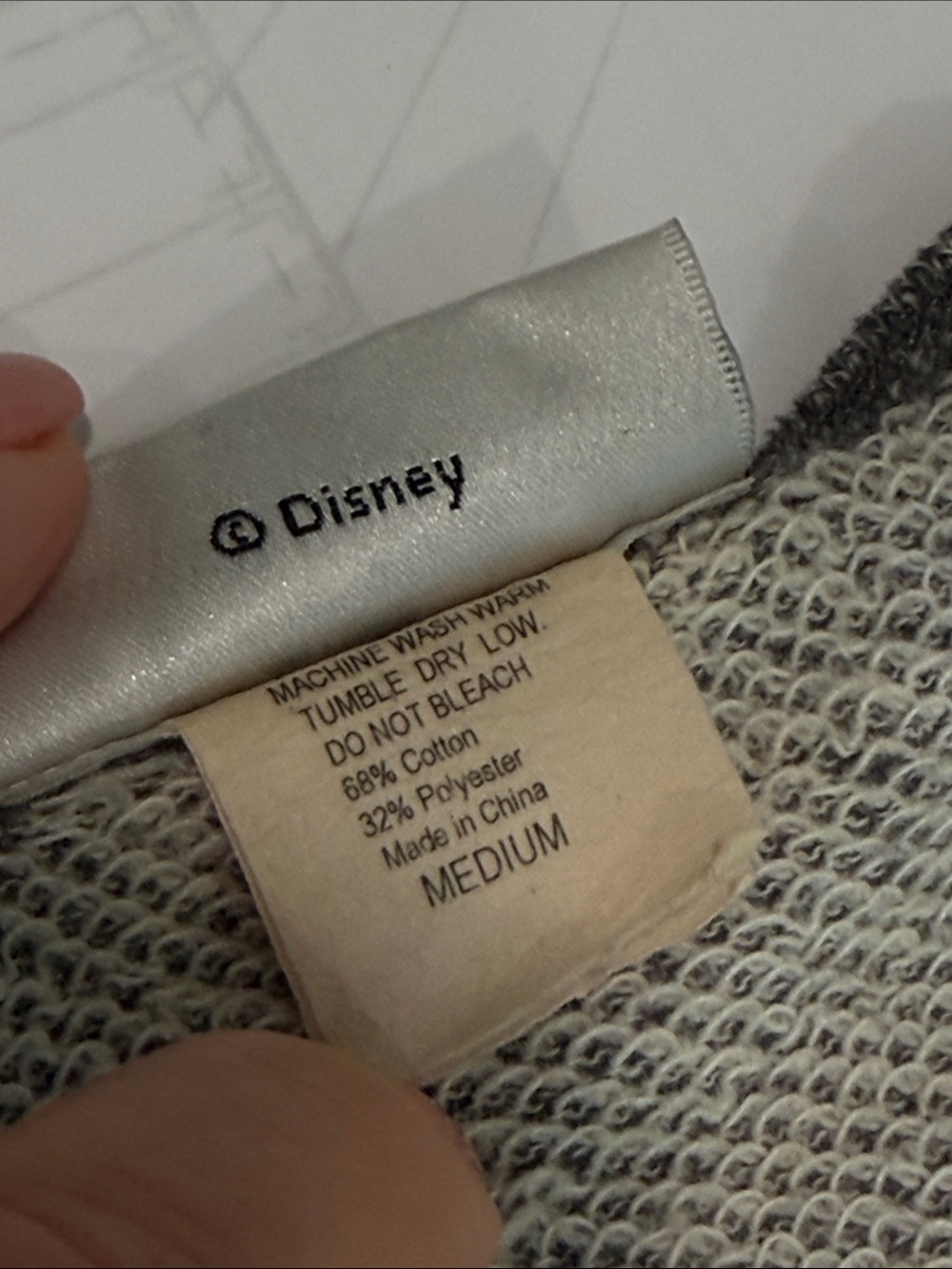 Disney Gray Scoop Neck Mickey Graphic Sweater with Red & Yellow Accents - Picture 4 of 4
